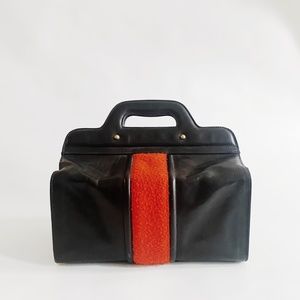 Barneys New York Leather Handle Bag